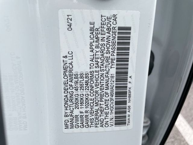 2021 Honda Accord Hybrid EX