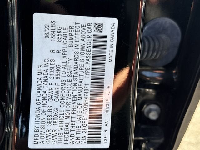 2022 Honda Civic Si Sedan