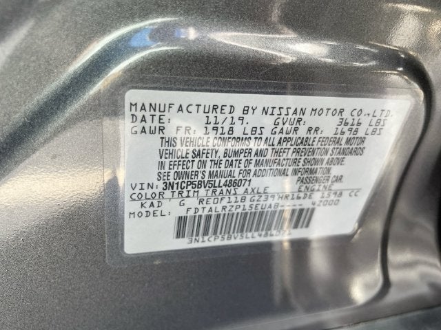 2020 Nissan Kicks S Xtronic CVT