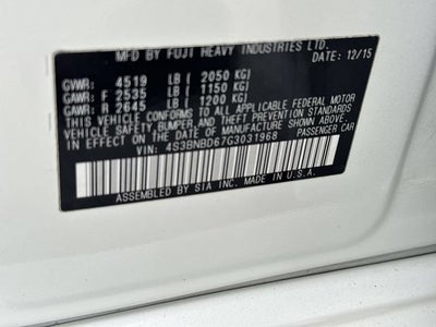 2016 Subaru Legacy 2.5i Premium