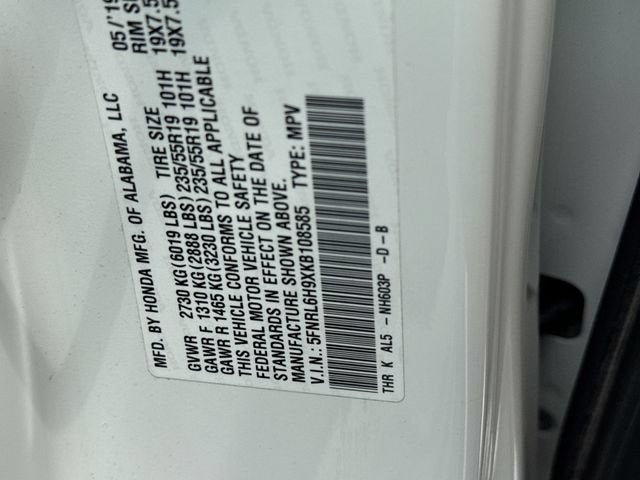 2019 Honda Odyssey Elite