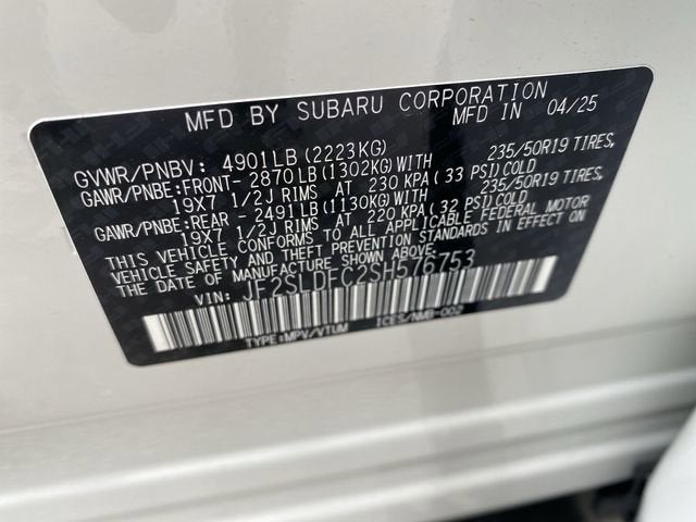 2025 Subaru Forester Sport