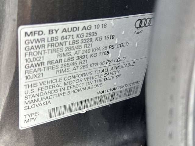 2019 Audi Q8 55 Premium