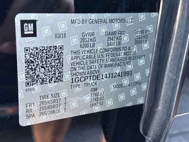 2018 Chevrolet Colorado Z71