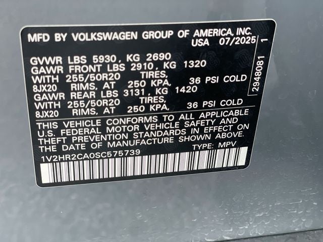 2025 Volkswagen Atlas 2.0T SE w/Technology