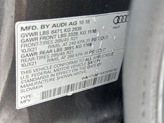 2019 Audi Q8 3.0T Prestige quattro