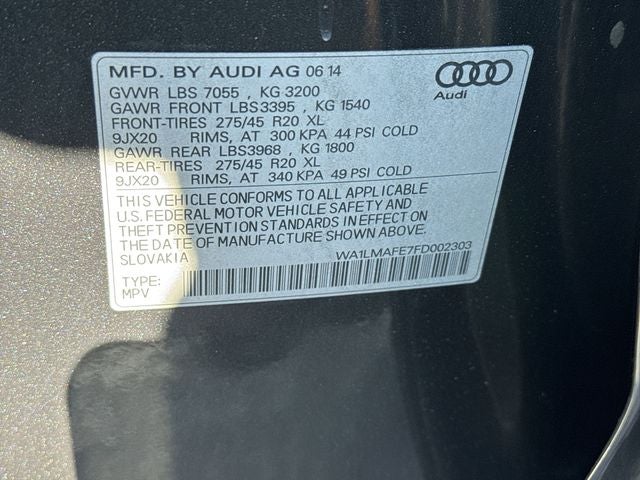 2015 Audi Q7 3.0 TDI Premium Plus quattro