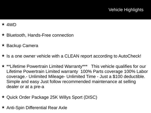 2021 Jeep Wrangler Unlimited Willys