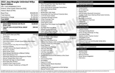 2022 Jeep Wrangler Unlimited Willys Sport 4x4