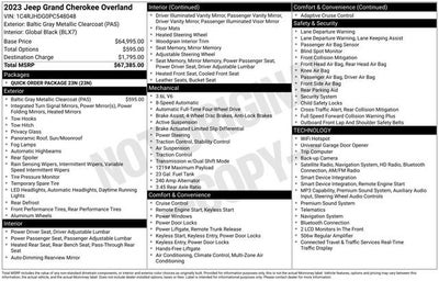 2023 Jeep Grand Cherokee Overland 4x4