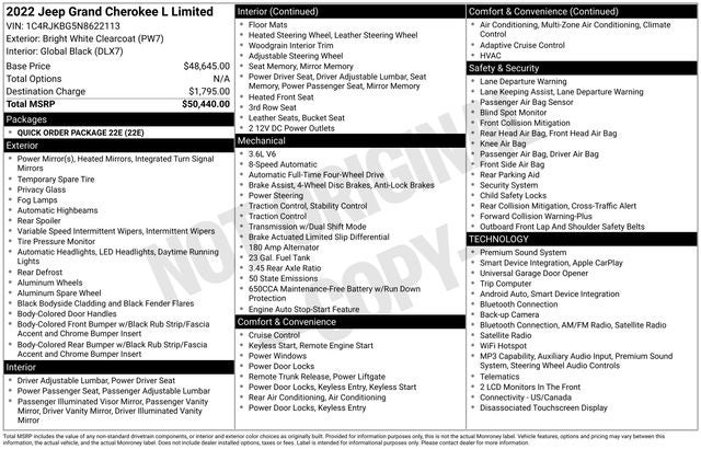2022 Jeep Grand Cherokee L Limited