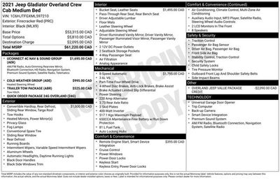 2021 Jeep Gladiator Overland