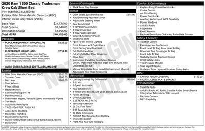 2020 RAM 1500 Classic Tradesman