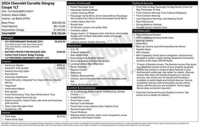 2024 Chevrolet Corvette Stingray 1LT
