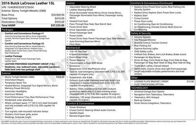 2016 Buick LaCrosse Leather Group