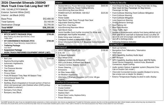 2026 Chevrolet Silverado 2500 HD WT