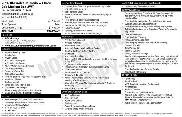 2025 Chevrolet Colorado WT/LT