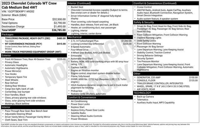 2023 Chevrolet Colorado WT