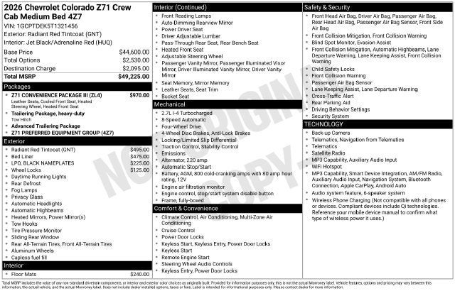 2026 Chevrolet Colorado Z71