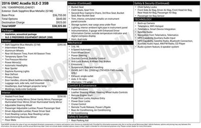 2016 GMC Acadia SLE