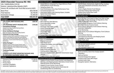 2025 Chevrolet Traverse RS