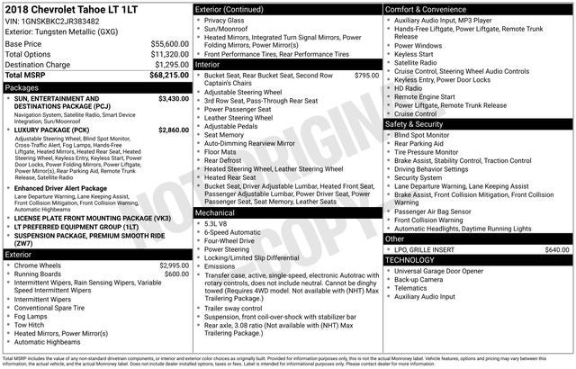 2018 Chevrolet Tahoe LT