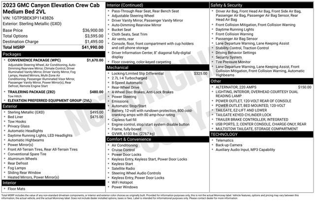 2023 GMC Canyon Elevation