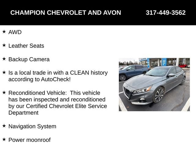 2019 Nissan Altima 2.5 Platinum