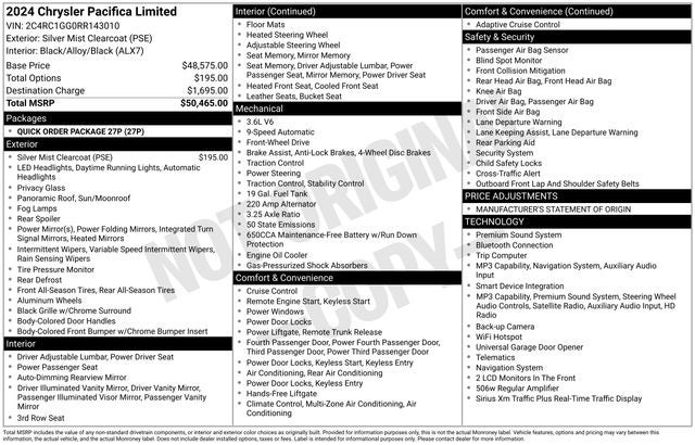 2024 Chrysler Pacifica Limited