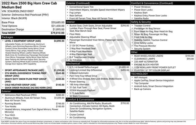 2022 RAM 2500 Big Horn
