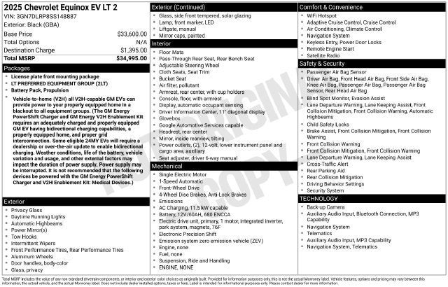 2025 Chevrolet Equinox EV LT