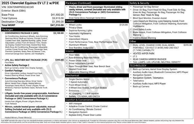 2025 Chevrolet Equinox EV LT