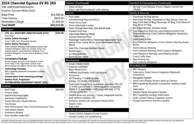 2024 Chevrolet Equinox EV 2RS