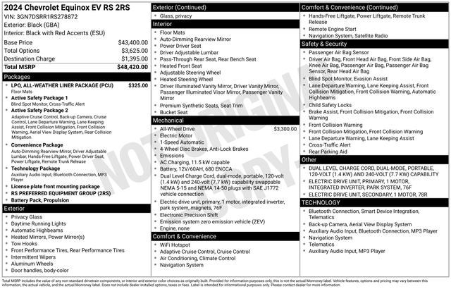 2024 Chevrolet Equinox EV RS
