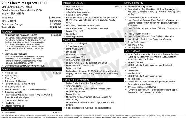 2027 Chevrolet Equinox LT