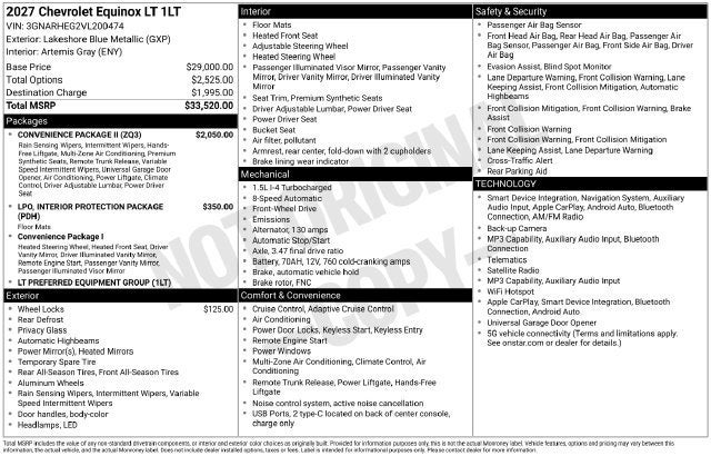 2027 Chevrolet Equinox LT