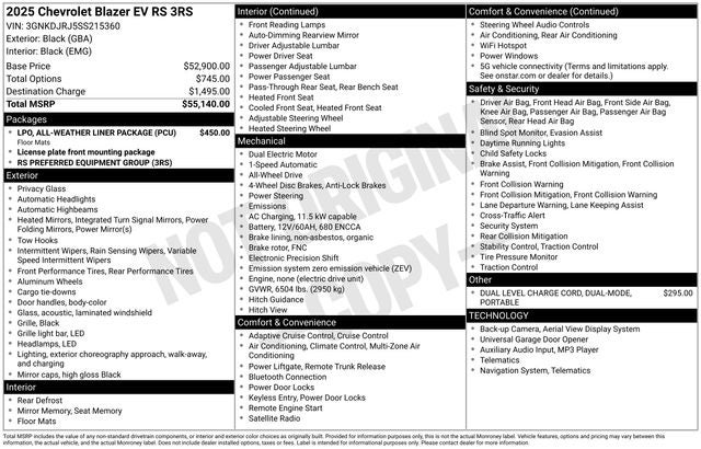 2025 Chevrolet Blazer EV RS