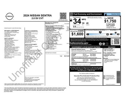 2024 Nissan Sentra SV Xtronic CVT
