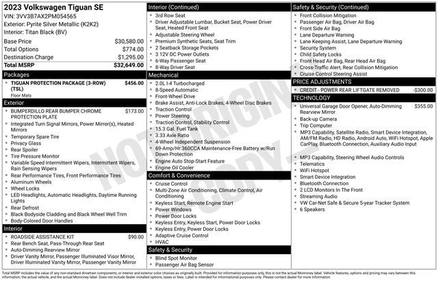 2023 Volkswagen Tiguan 2.0T SE