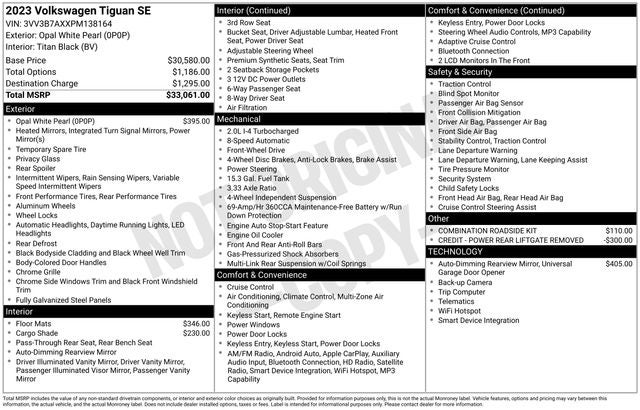 2023 Volkswagen Tiguan 2.0T SE