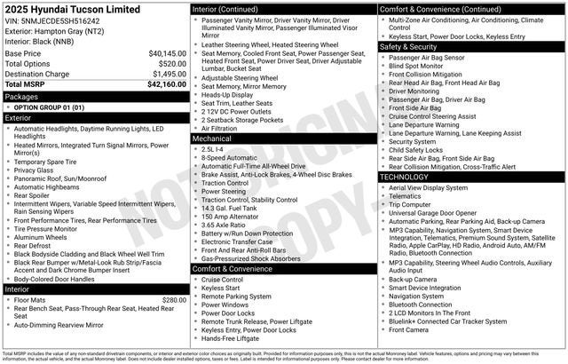 2025 Hyundai Tucson Limited