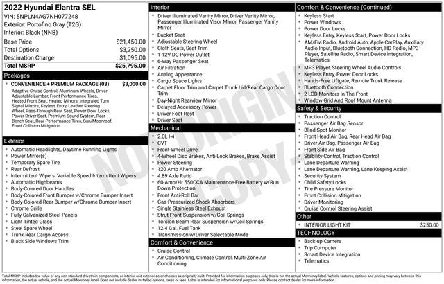 2022 Hyundai Elantra SEL