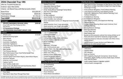 2026 Chevrolet Trax 1RS