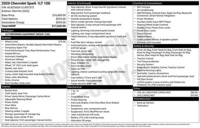 2020 Chevrolet Spark 1LT