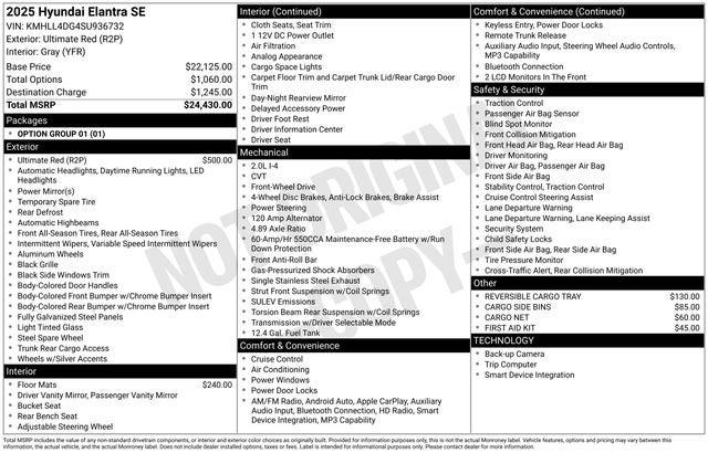 2025 Hyundai Elantra SE